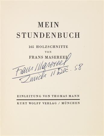 MASEREEL, FRANS. Mein Stundenbuch.